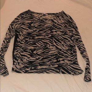 Tiger print long sleeve top